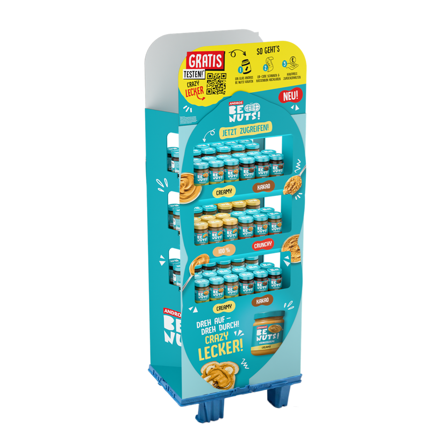 Be Nuts — Display & étiquettes Europe / Asie